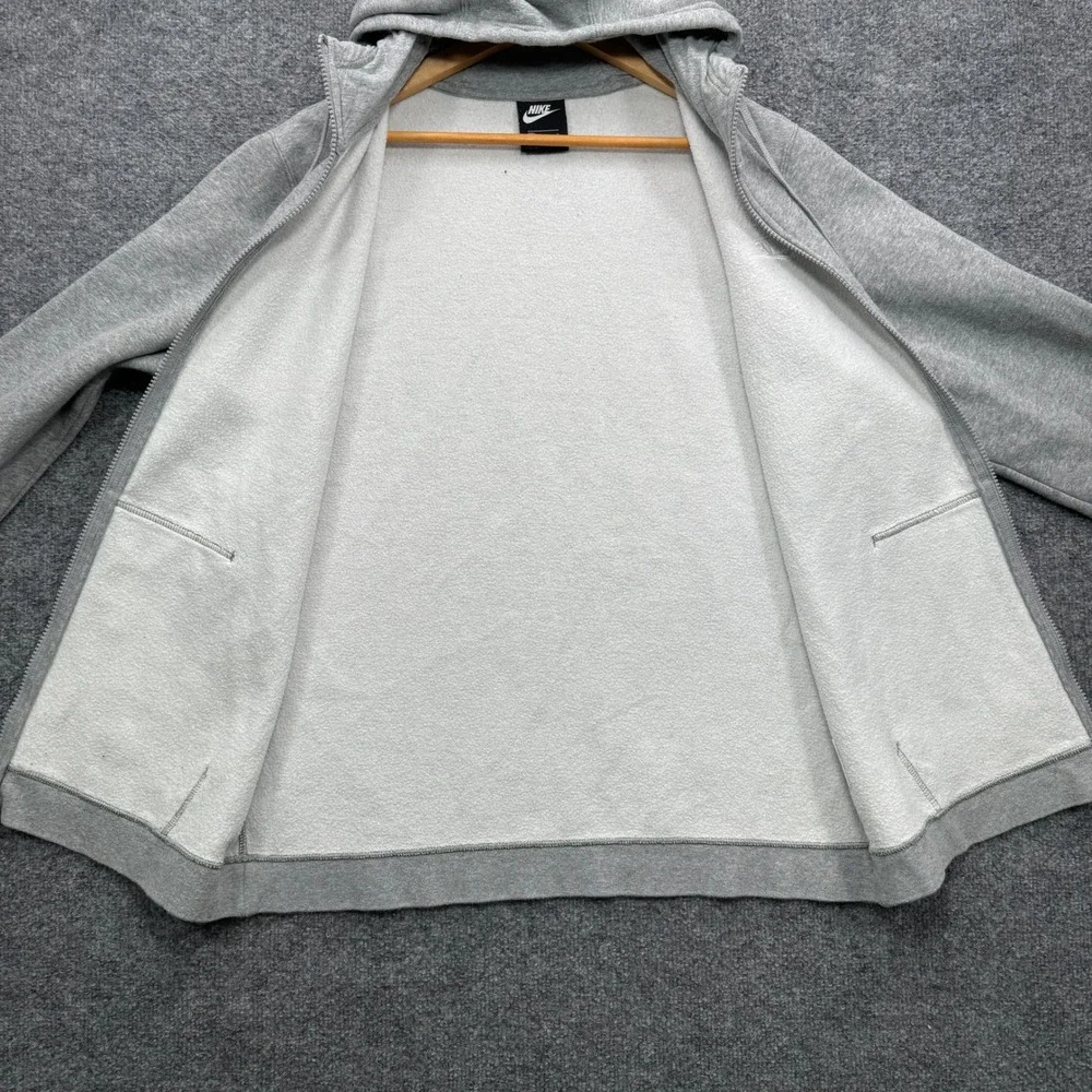 Nike Sportswear Full Zip Hoodie Mens Large Gray Long Sleeve Fleece Outdoor